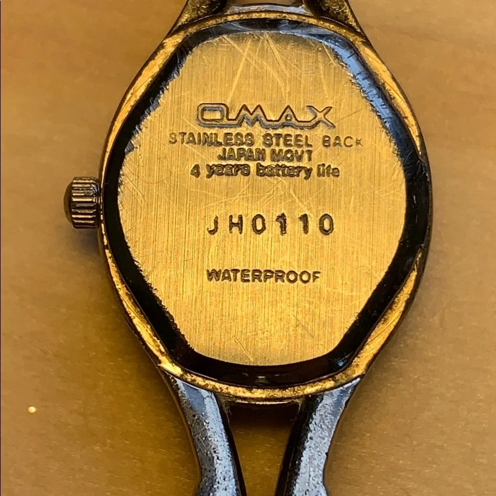 OMAX crystal encrusted elegant waterproof watch